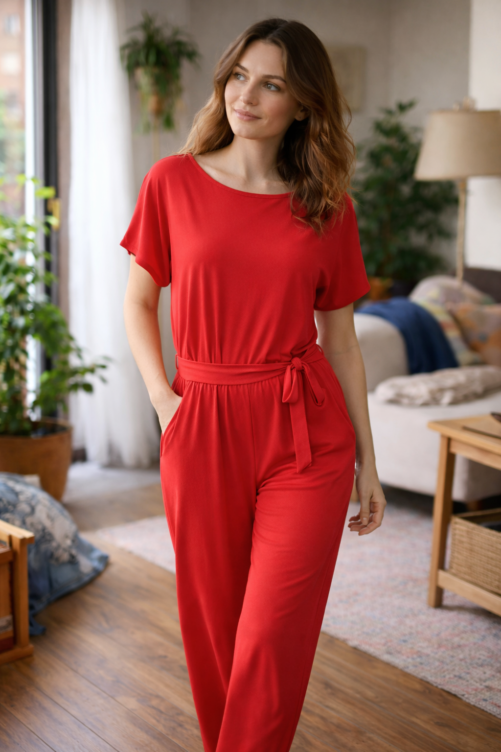 Women's Effortless Wide-Leg Jumpsuit