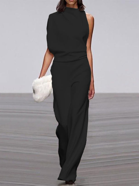 Effortless Chic Sleeveless Wide-Leg Jumpsuit