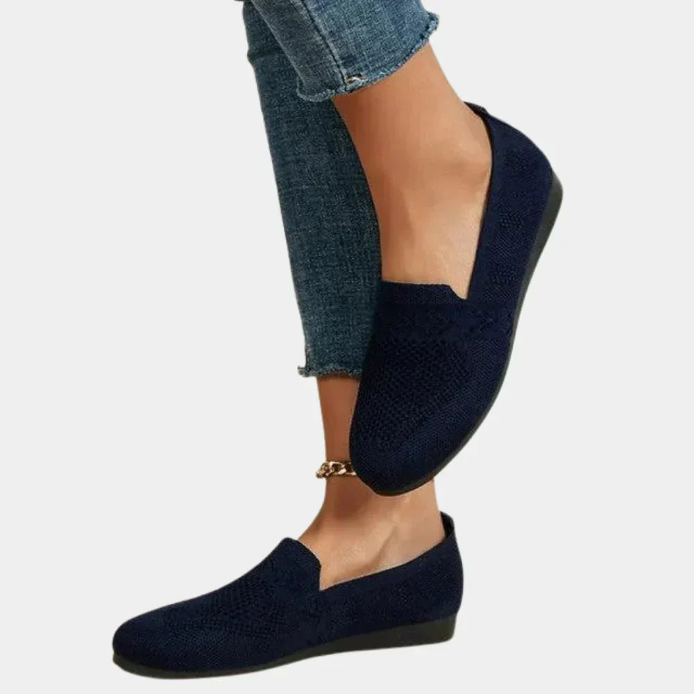 Airy Knit Slip-On Loafers for All-Day Wear