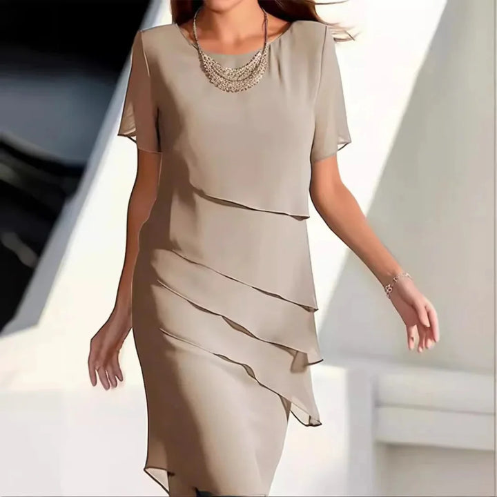 Elegant Layered Midi Dress