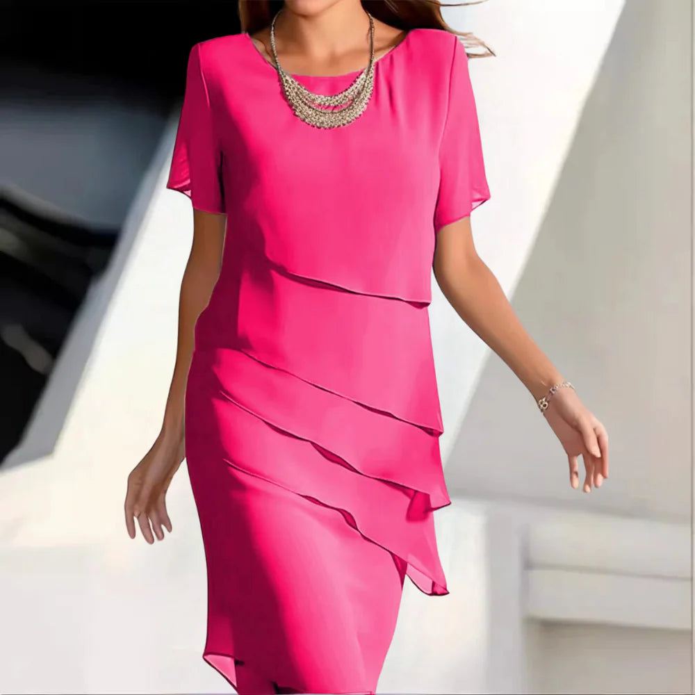 Elegant Layered Midi Dress