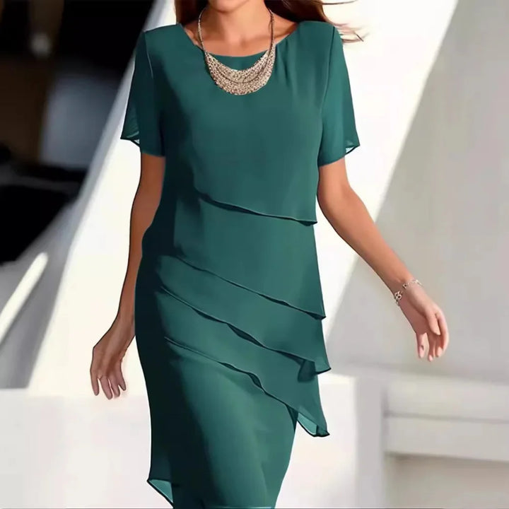 Elegant Layered Midi Dress