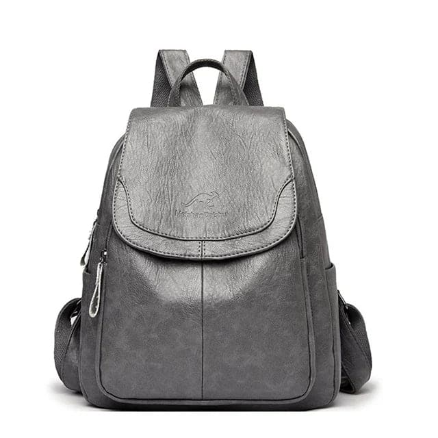 Davy | Women's Leather Backpack with Flap Closure