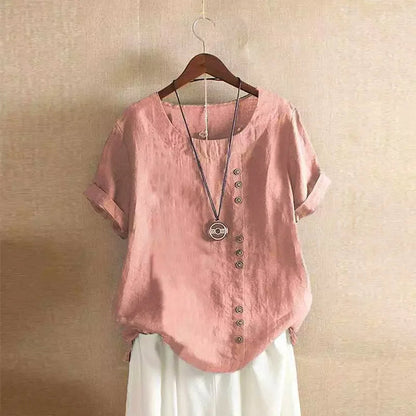 Women's Breathable Linen Blend Blouse