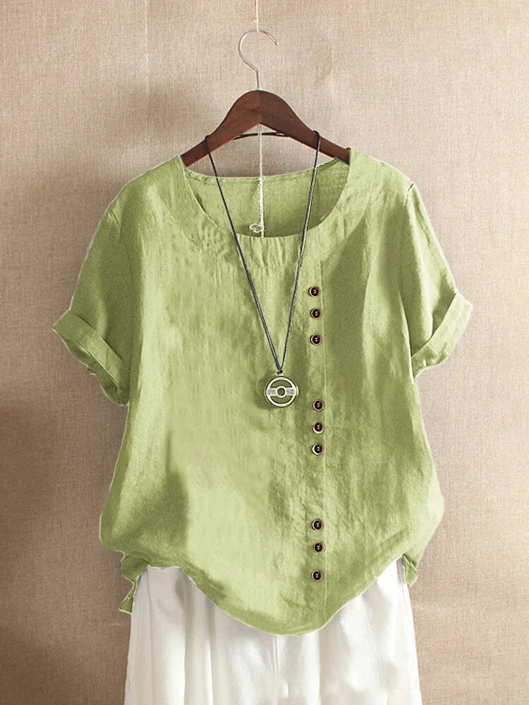 Women's Breathable Linen Blend Blouse