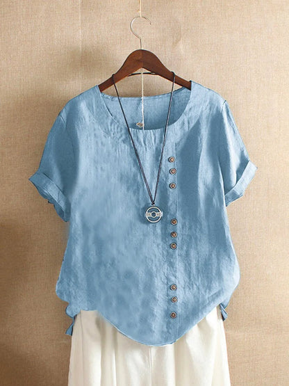 Women's Breathable Linen Blend Blouse