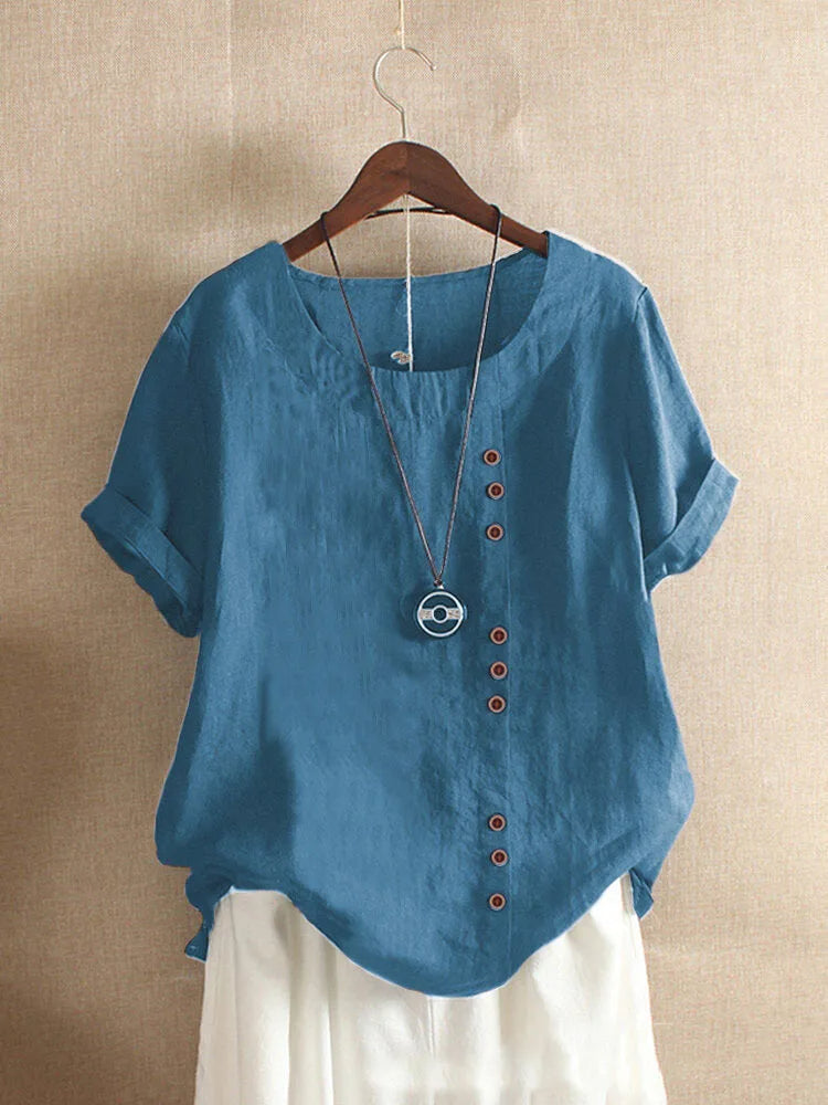 Women's Breathable Linen Blend Blouse