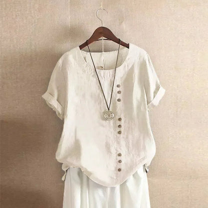 Women's Breathable Linen Blend Blouse