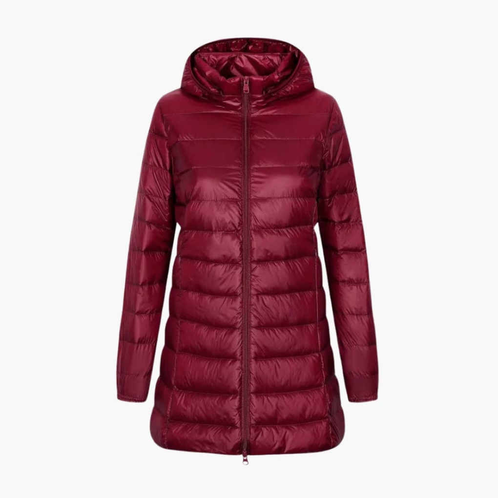 Cozy Hooded Long Down Jacket