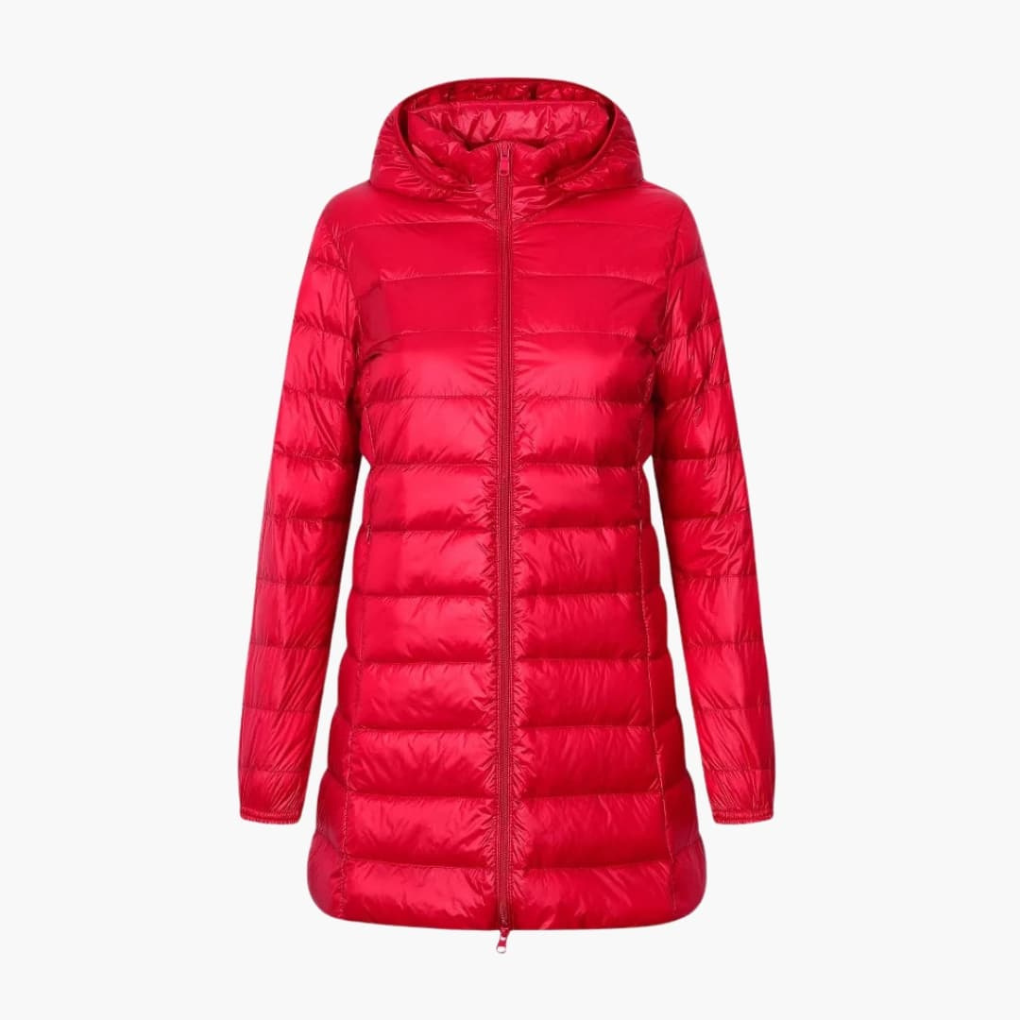 Cozy Hooded Long Down Jacket