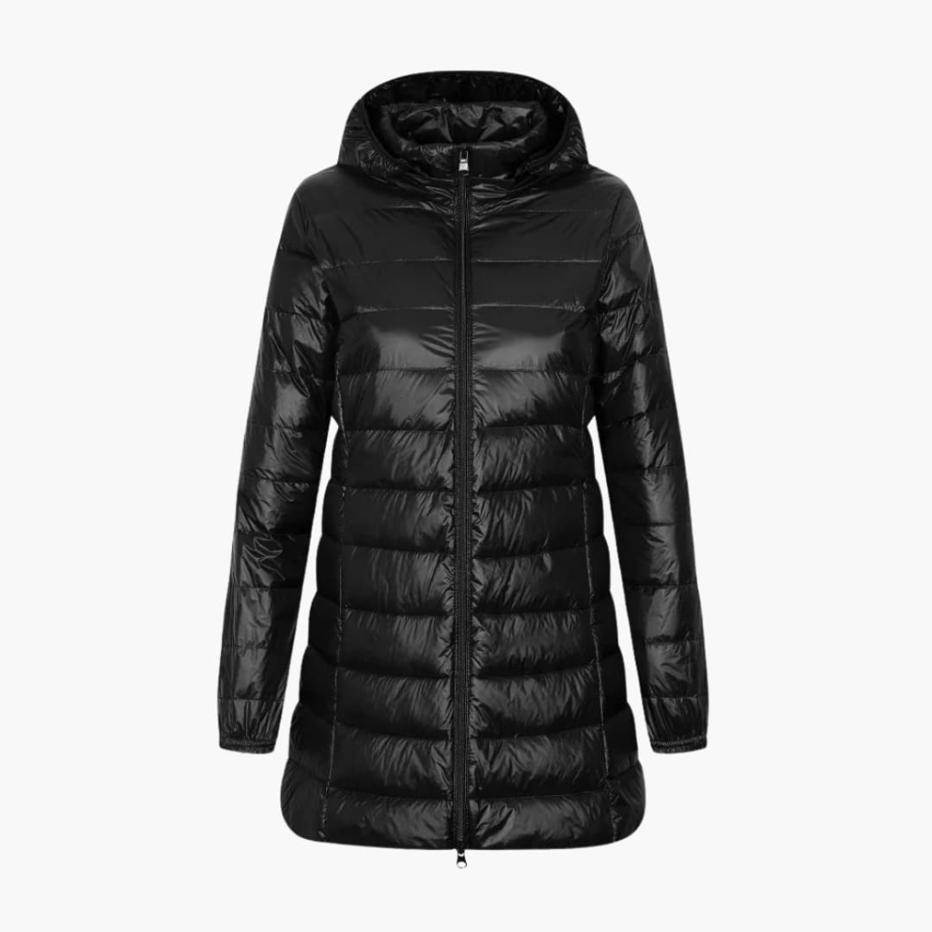Cozy Hooded Long Down Jacket