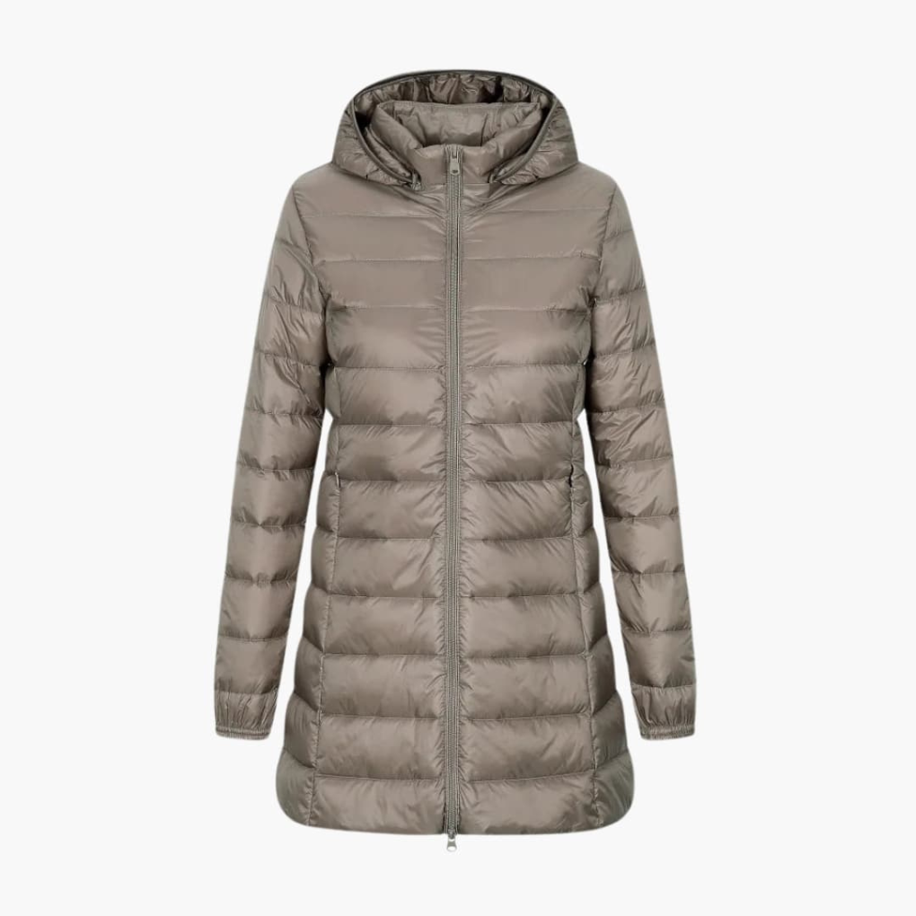 Cozy Hooded Long Down Jacket