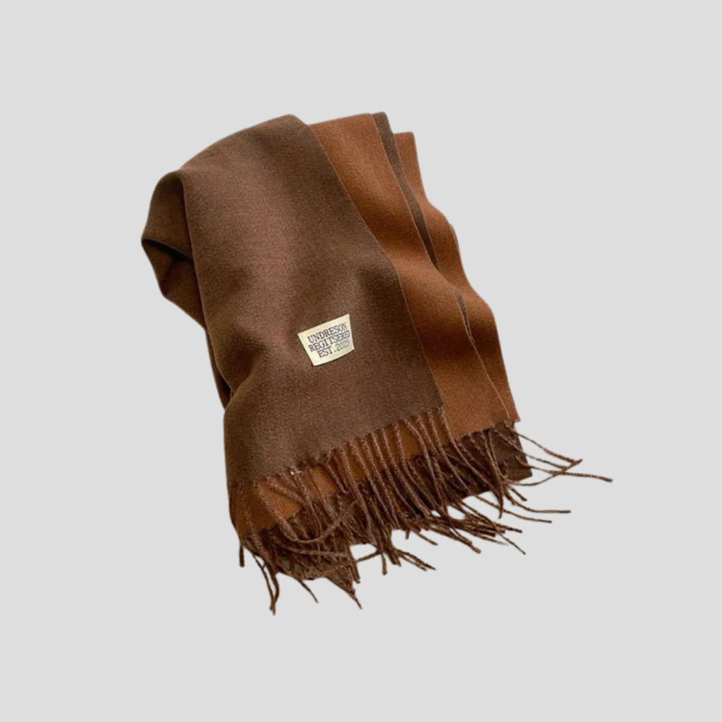 Davy | Women's Long Wool Blend Scarf with Fringe