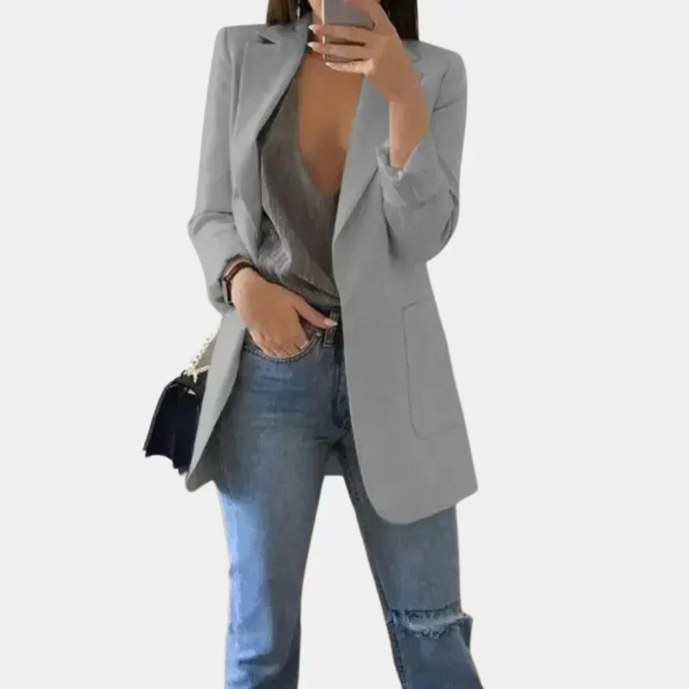 Women's Elegant Longline Slim Fit Blazer