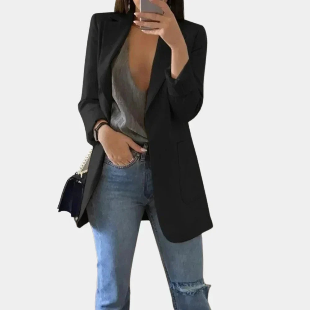 Women's Elegant Longline Slim Fit Blazer