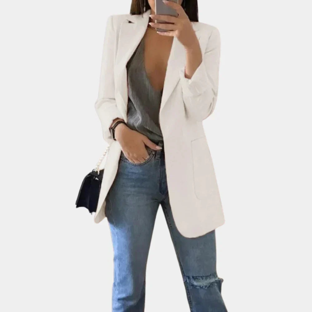 Women's Elegant Longline Slim Fit Blazer
