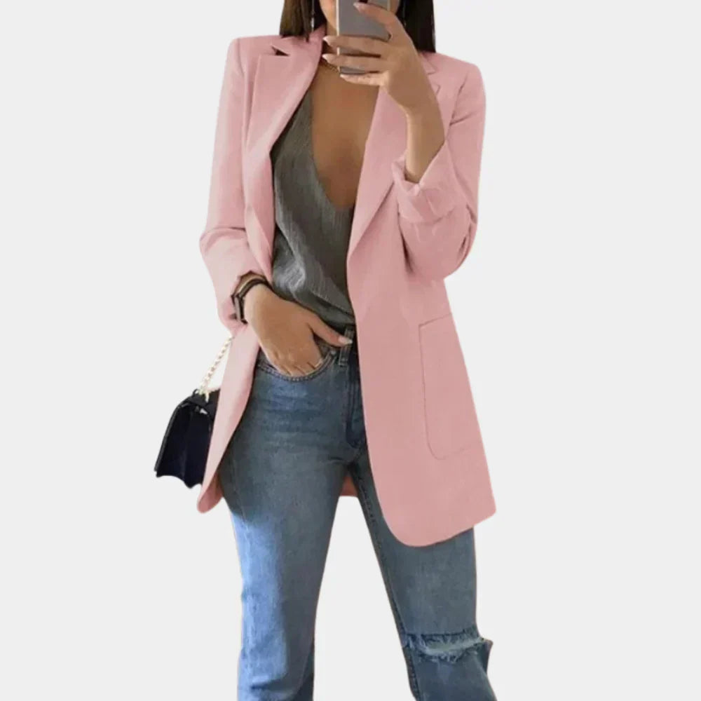 Women's Elegant Longline Slim Fit Blazer