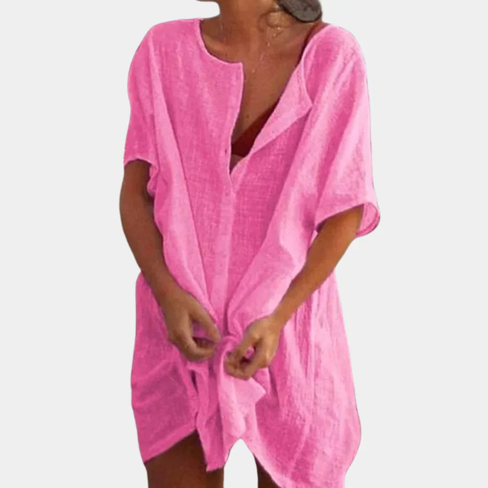 Women's Breezy Linen Blend Cover-Up for Beach