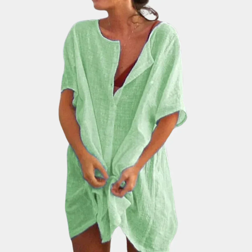 Women's Breezy Linen Blend Cover-Up for Beach