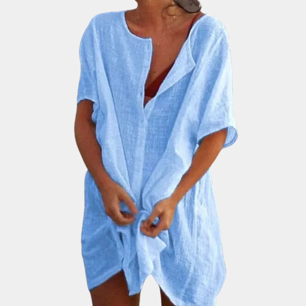 Women's Breezy Linen Blend Cover-Up for Beach