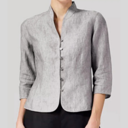 Elegant Mandarin Collar Blouse