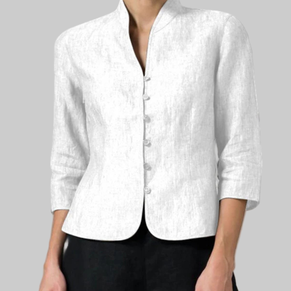 Elegant Mandarin Collar Blouse