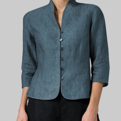 Elegant Mandarin Collar Blouse