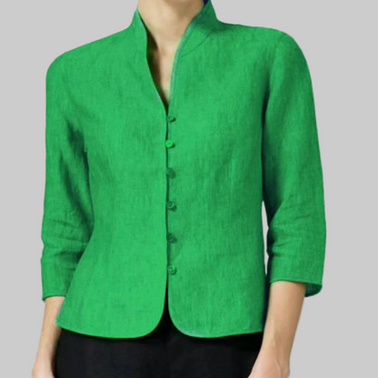 Elegant Mandarin Collar Blouse
