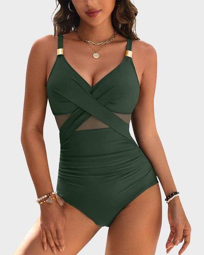 Women's Elegant Mesh One-Piece Swimsuit