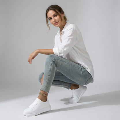 Women's Supportive Comfort Lace-Up Sneakers