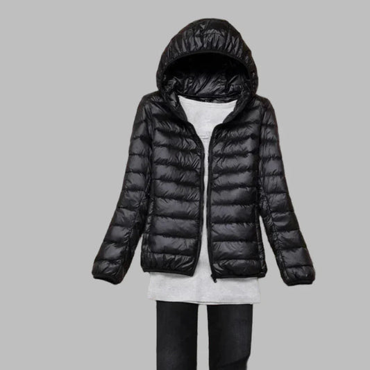 Women's Packable Down Hooded Puffer Jacket