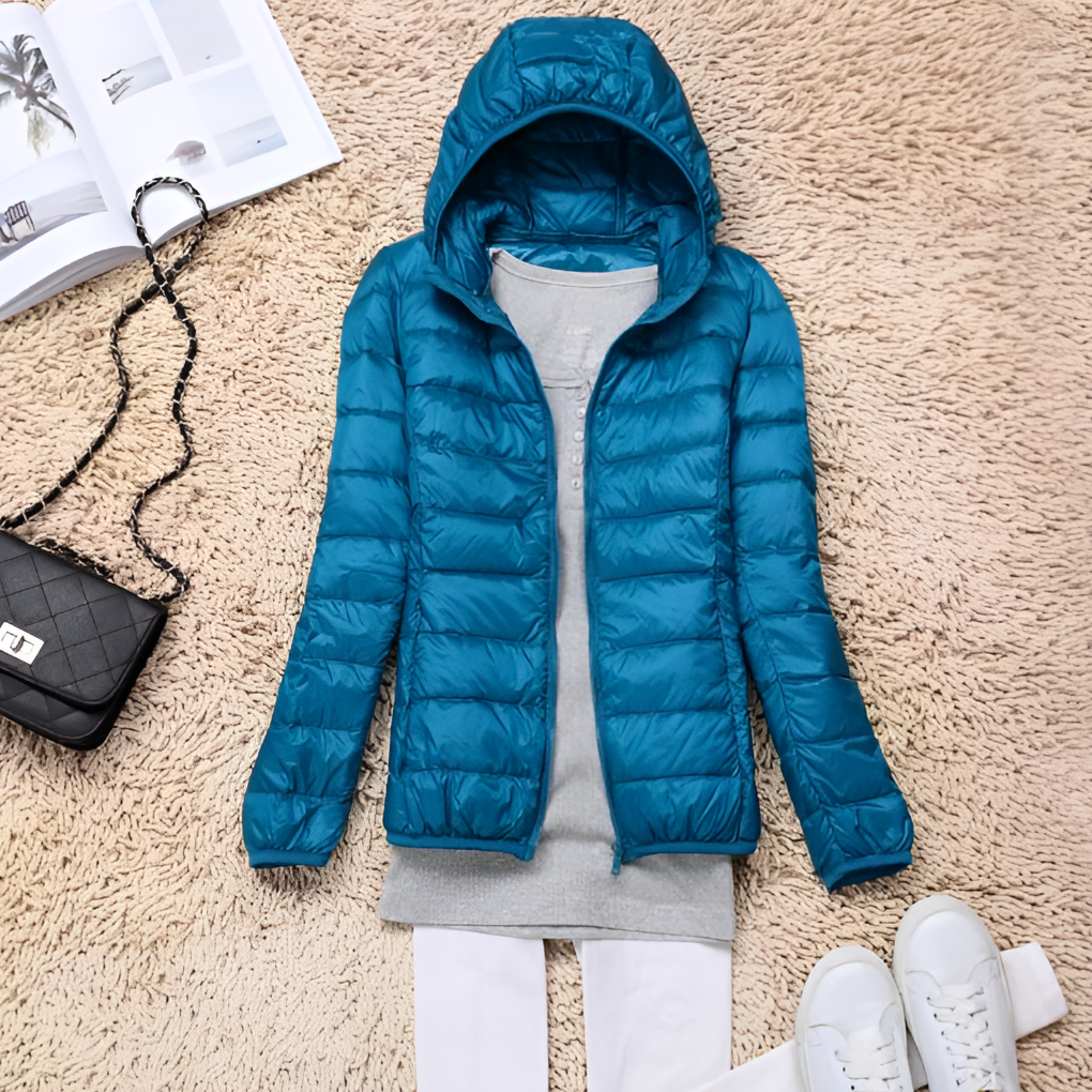 Women's Packable Down Hooded Puffer Jacket