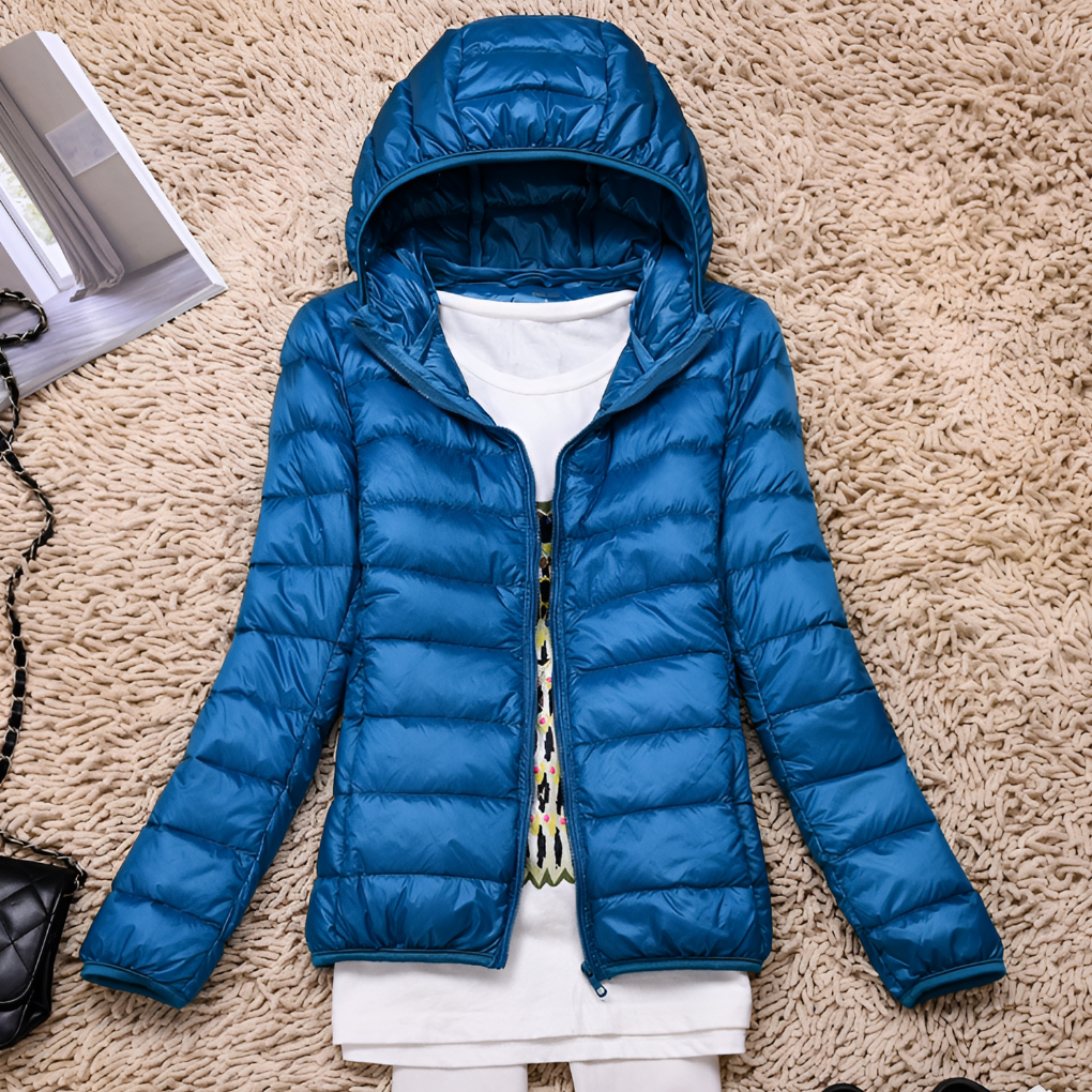 Women's Packable Down Hooded Puffer Jacket