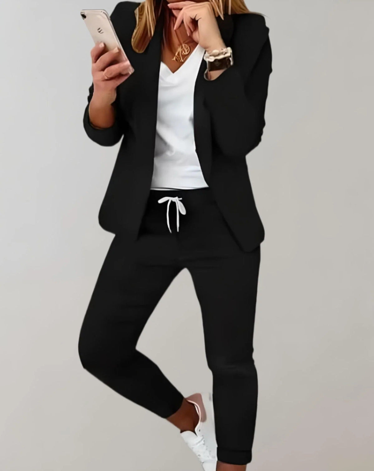 Plaid Relaxed Blazer & Trouser Set