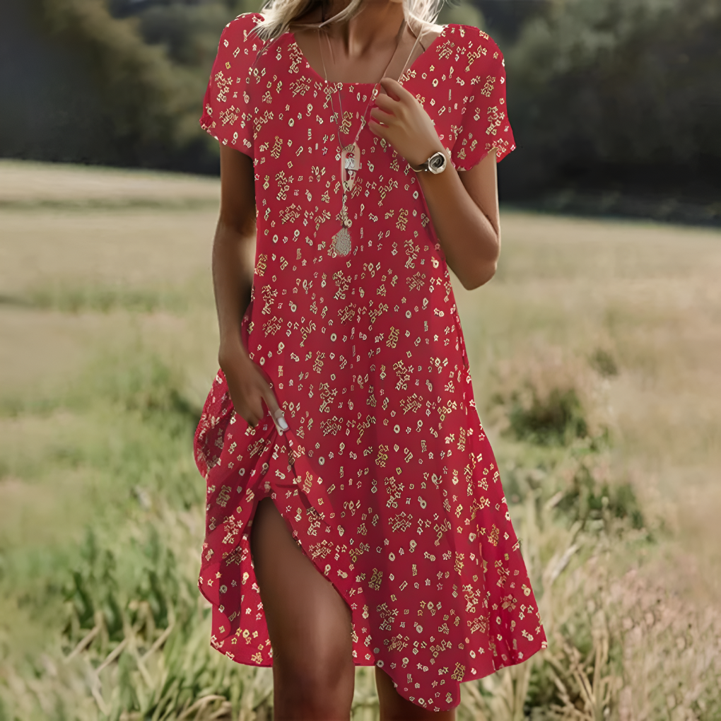 Breezy Polka Dot Midi Dress