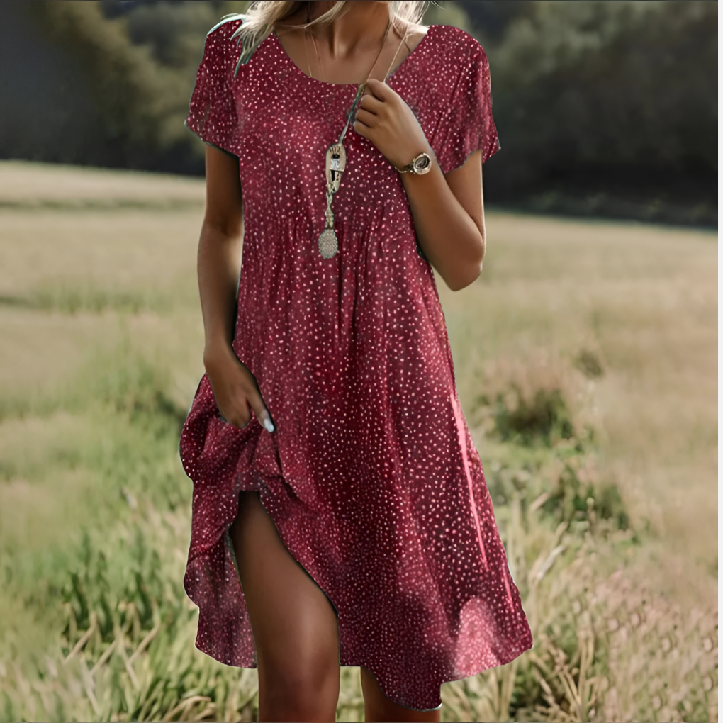 Breezy Polka Dot Midi Dress