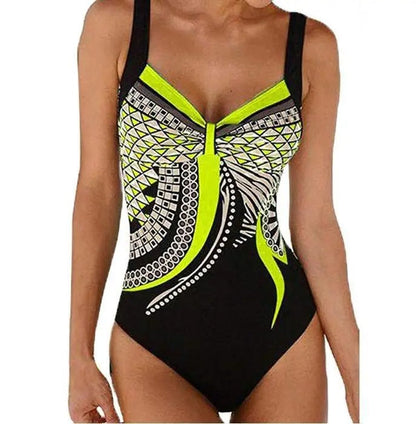 Women's Geometric Pattern One-Piece Swimsuit