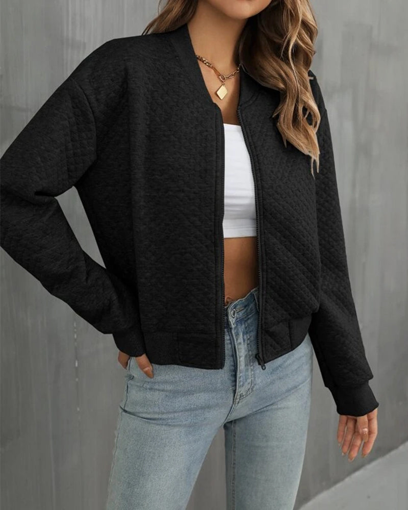 Quilted Bomber Jacket for Everyday Wear