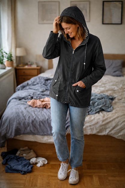 Lightweight Hooded Rain Jacket