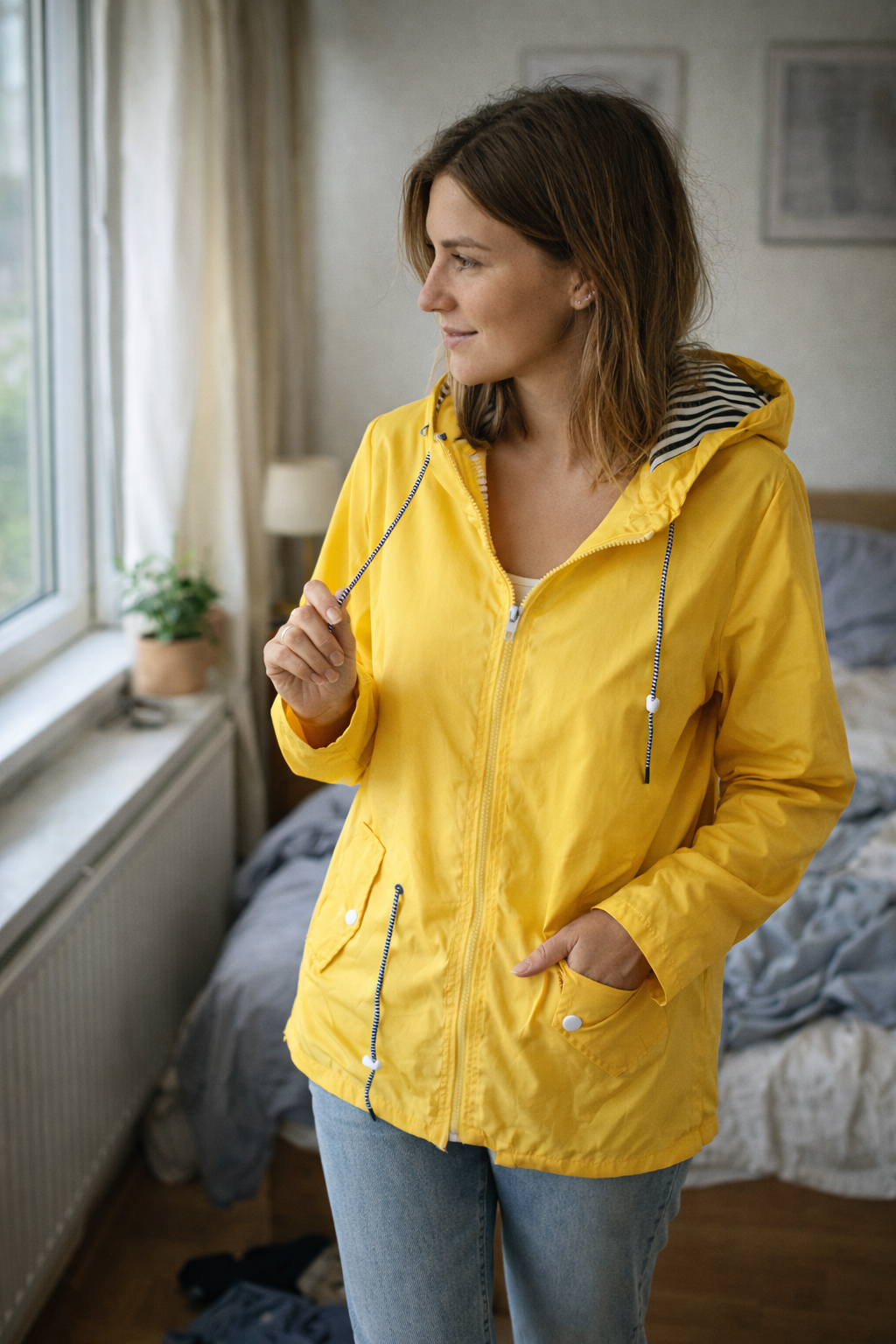 Lightweight Hooded Rain Jacket