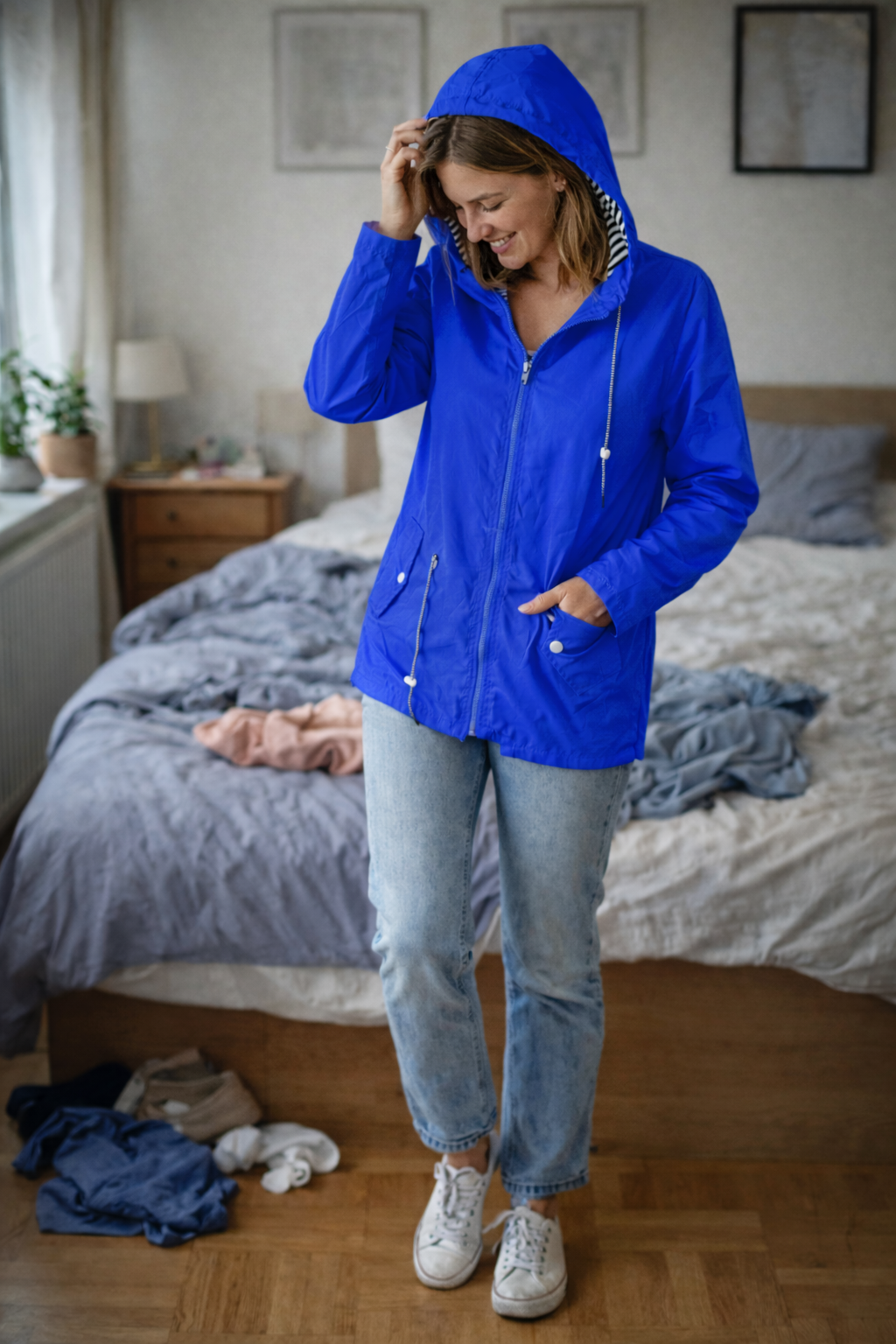 Lightweight Hooded Rain Jacket
