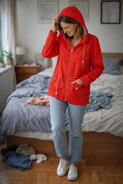 Lightweight Hooded Rain Jacket