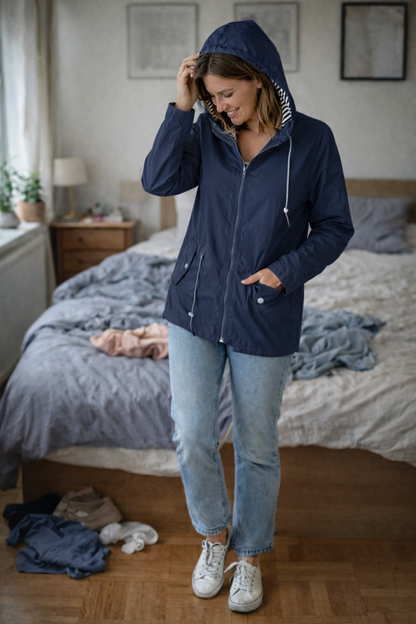 Lightweight Hooded Rain Jacket