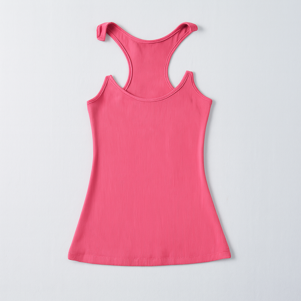 Women's Racerback Tank Top with Ribbed Texture