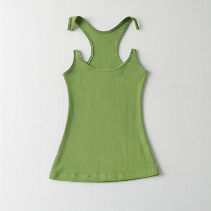 Women's Racerback Tank Top with Ribbed Texture