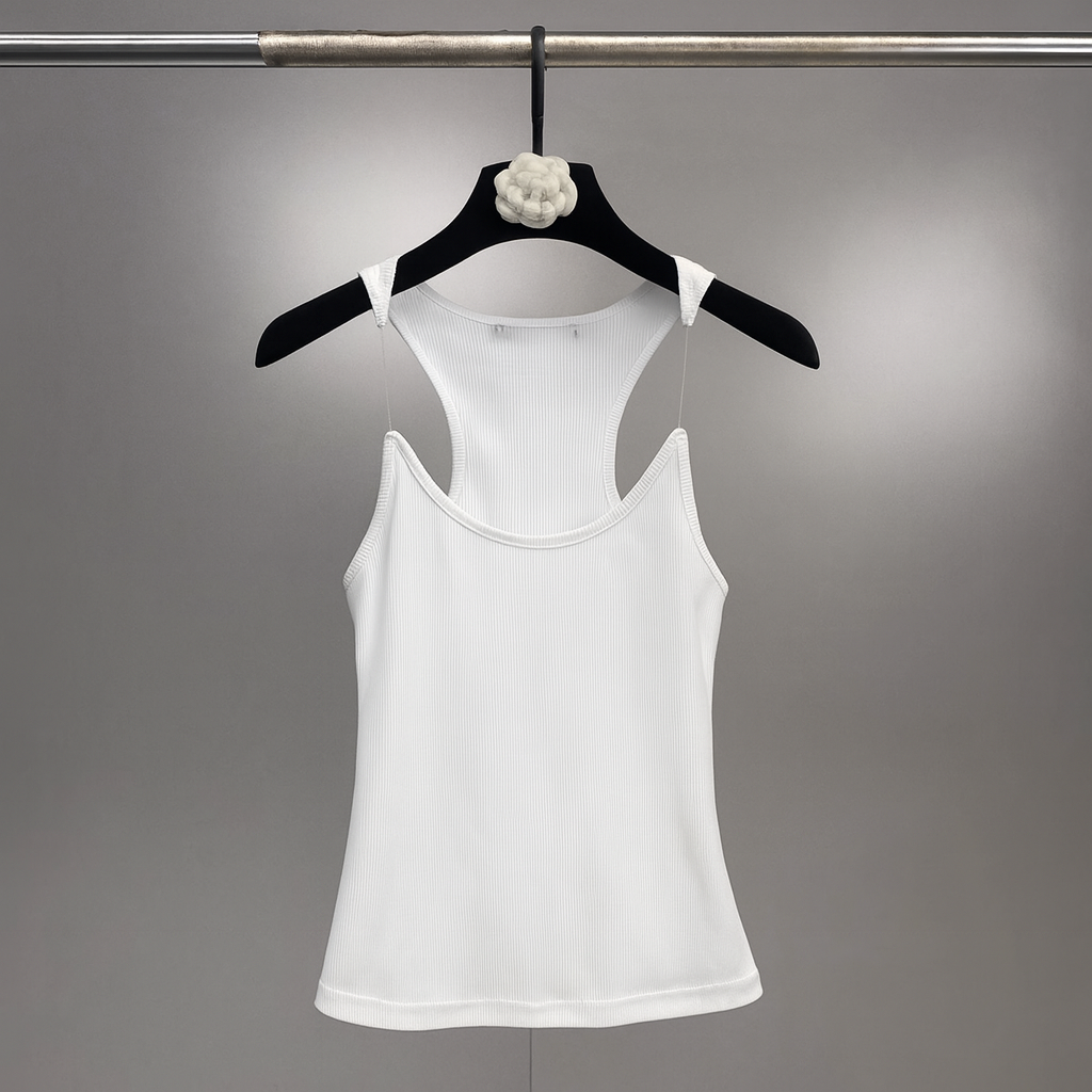 Women's Racerback Tank Top with Ribbed Texture