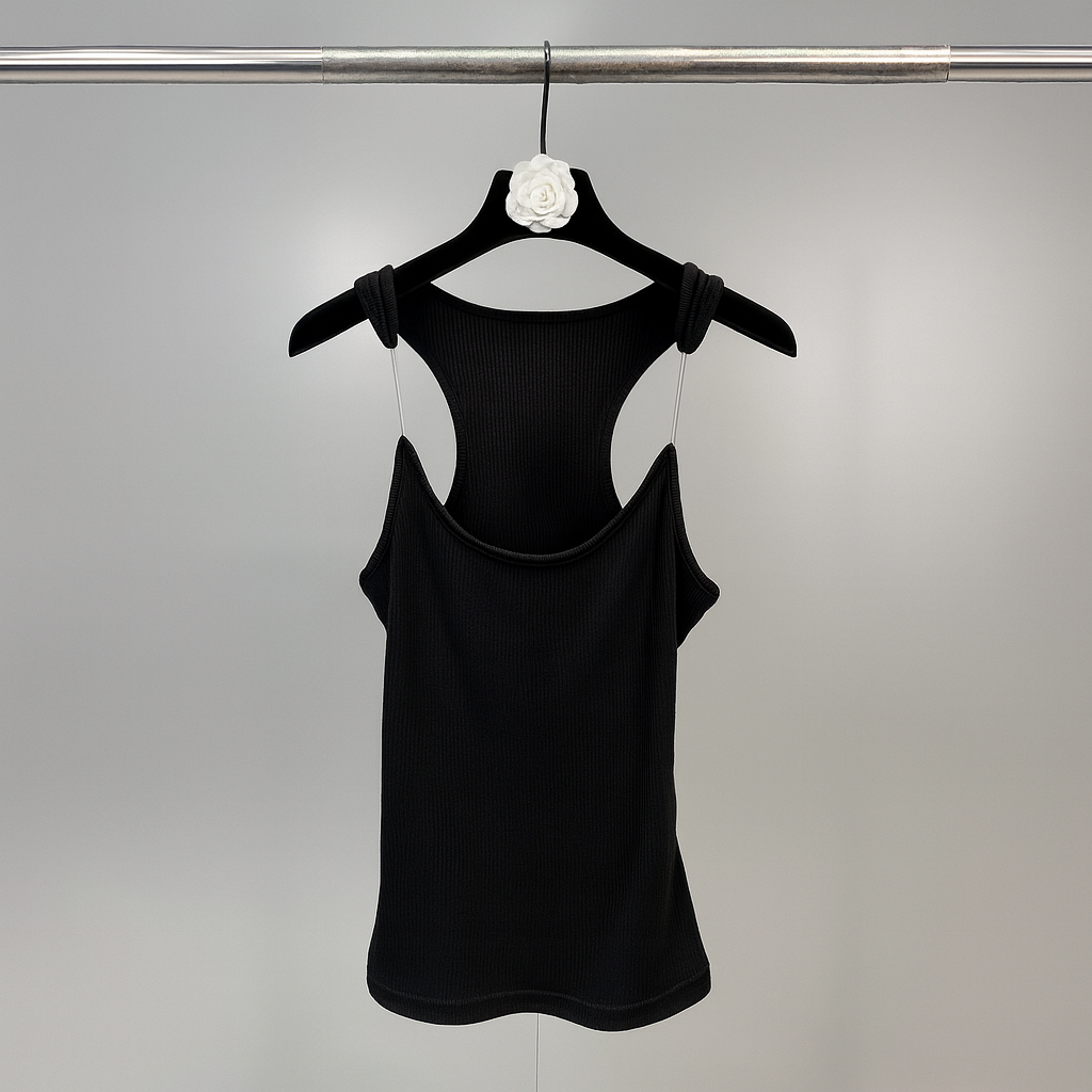 Women's Racerback Tank Top with Ribbed Texture