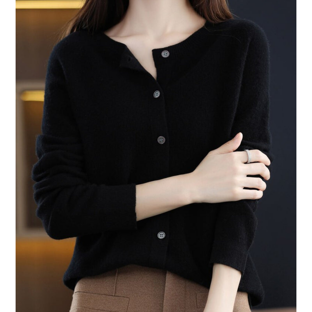 Women's Cozy Versatile Button-Front Cardigan
