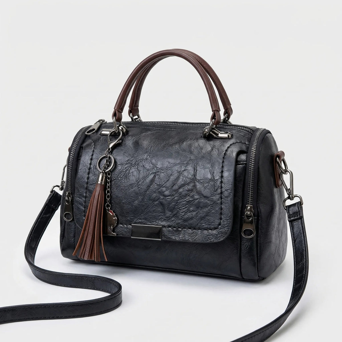 Davy | Women's Satchel Bag with Tassel Charm