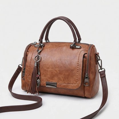 Davy | Women's Satchel Bag with Tassel Charm